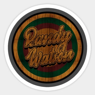 Circle Retro Randy Watson Sticker